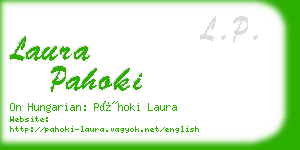 laura pahoki business card